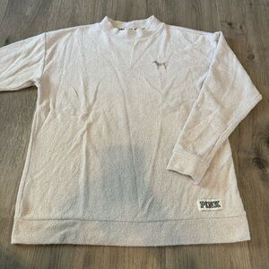 Victoria’s Secret PINK Cream Colored Sweatshirt Size Small